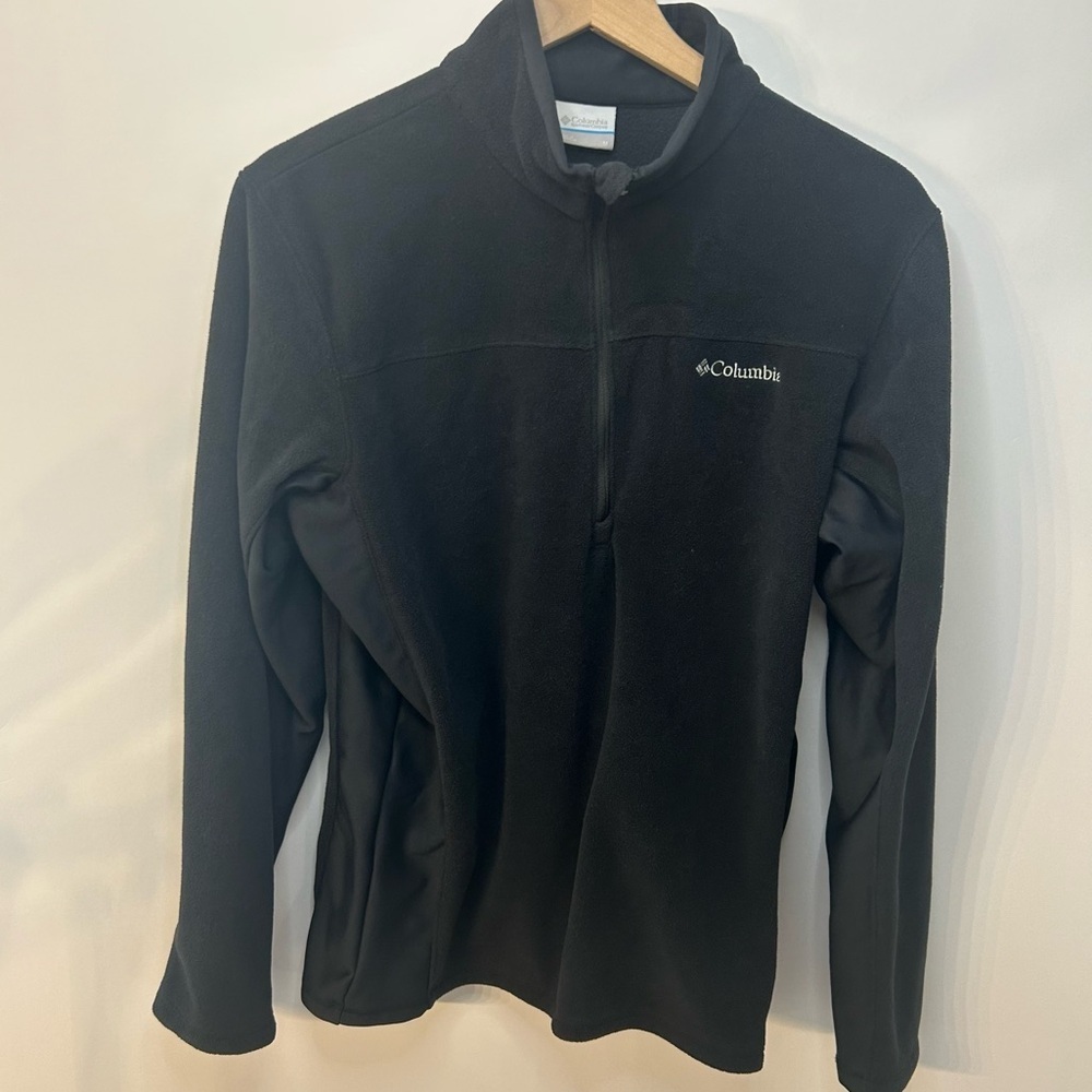 Columbia Men’s Black Half Zip Fleece Pullover, Size Medium - Picture 2 of 7